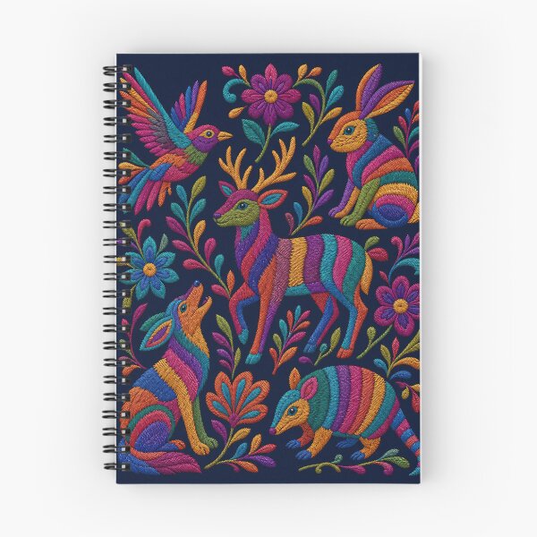 Item preview, Vibrant Otomi Inspired Animal Folk Art | Colorful Embroidered Wildlife Pattern designed and sold by Jandedan.