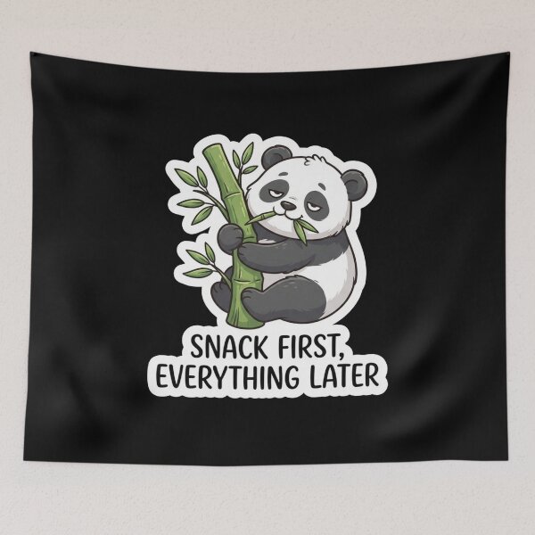 Item preview, Funny Cute Panda Eating Bamboo Quote designed and sold by Owcomm.