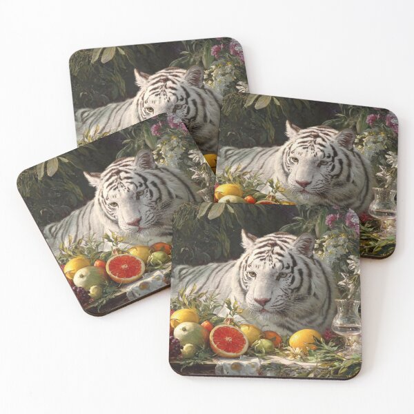 Item preview, The Tiger's Hidden Garden | Botanical Wildlife Fantasy designed and sold by TreatLLC.