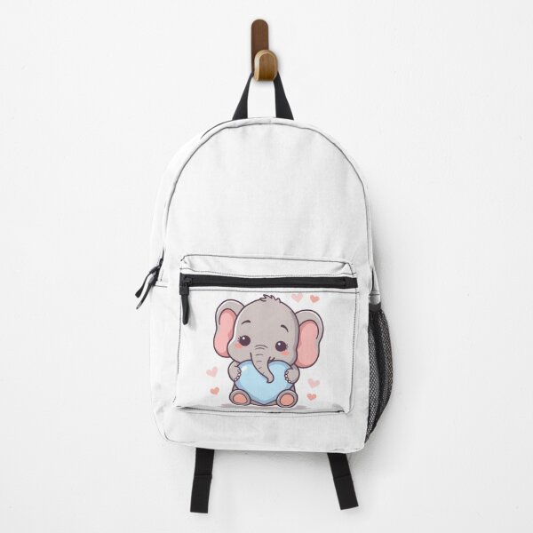 Item preview, Kawaii Baby Elephant Sending Love – Pastel Animal Sticker designed and sold by DigitfanStudio.