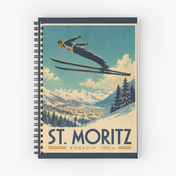 Item preview, Vintage St Moritz Poster designed and sold by GoodOldVintage.