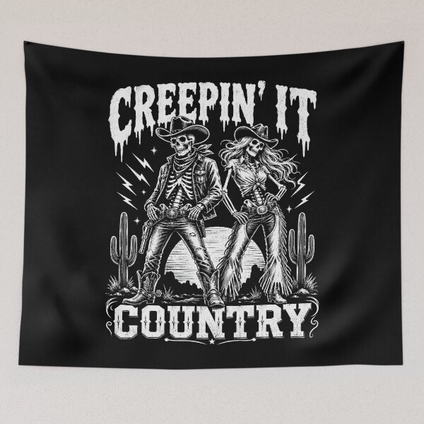 Item preview, Creepin’ It Country Skeleton Cowboy Duo designed and sold by Victor Shadehorn.