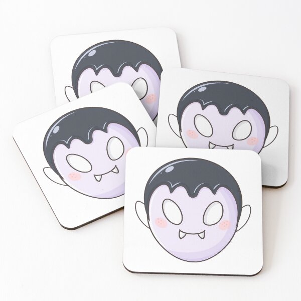 Item preview, Cute Kawaii Vampire Face Cartoon for Halloween Stickers, T-Shirts and Spooky Gifts designed and sold by OksArtStudio.