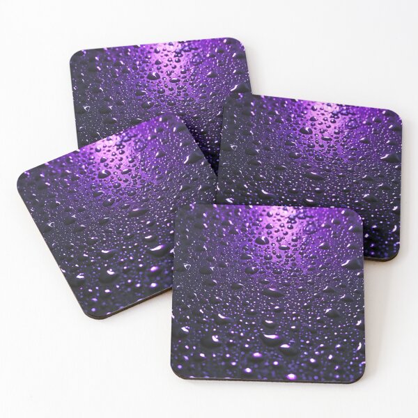 Item preview, Neon Purple Raindrops on Luxury Metallic Surface designed and sold by CuteSlothWorld.