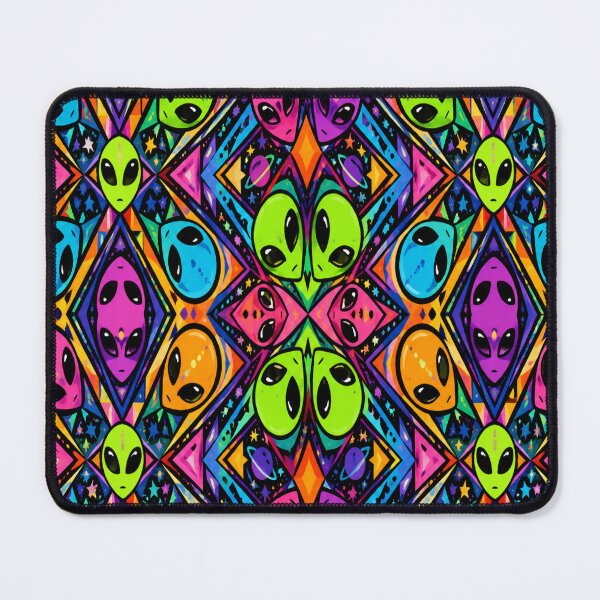 Item preview, Neon kaleidoscope Aliens Pattern designed and sold by DazzleKitty.
