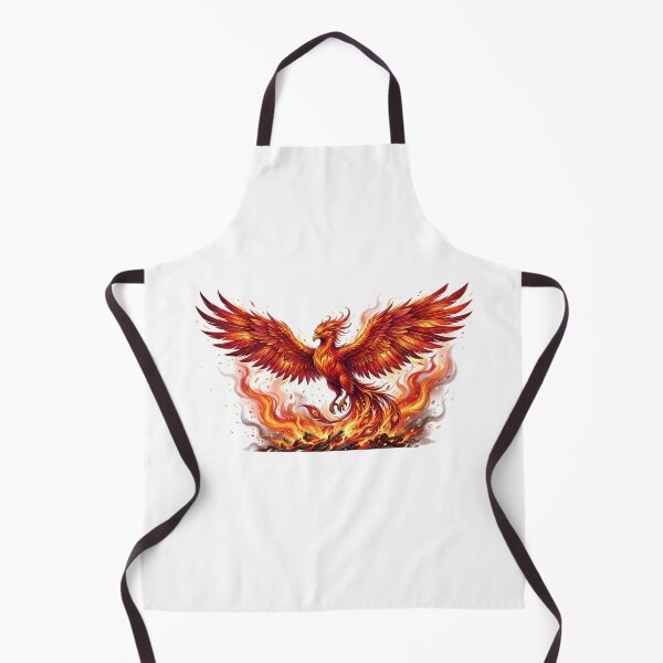 Item preview, Phoenix Bird | Magical Fire Bird | Fantasy Kawaii Illustration | Whimsical Mythical Bird Art | Fiery Wings Design designed and sold by ViniSArunStudio.