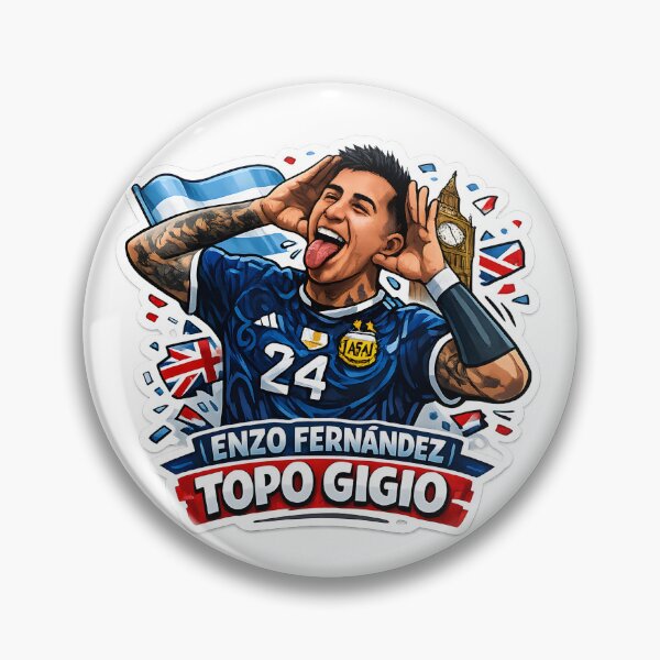 Item preview, Enzo Fernández Topo Gigio Celebration – Argentina Football Sticker designed and sold by KawaiiOrbit.