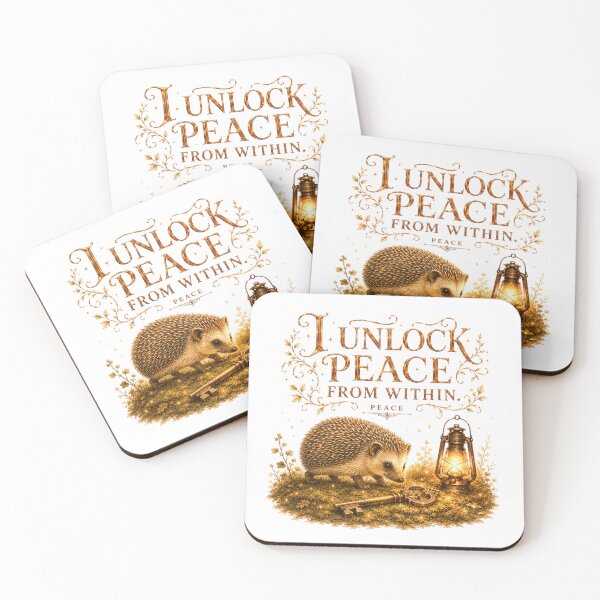Item preview, I Unlock Peace From Within Vintage Hedgehog Inner Peace designed and sold by AQUILAKREO.