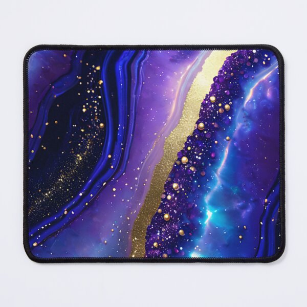 Item preview, Luxury Cosmic Geode Marble - Violet and Gold Fluid Art designed and sold by CuteSlothWorld.