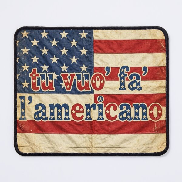Item preview, Tu vuo fa l americano - Vintage Pop Art Meme designed and sold by ElvisVintagePosters.