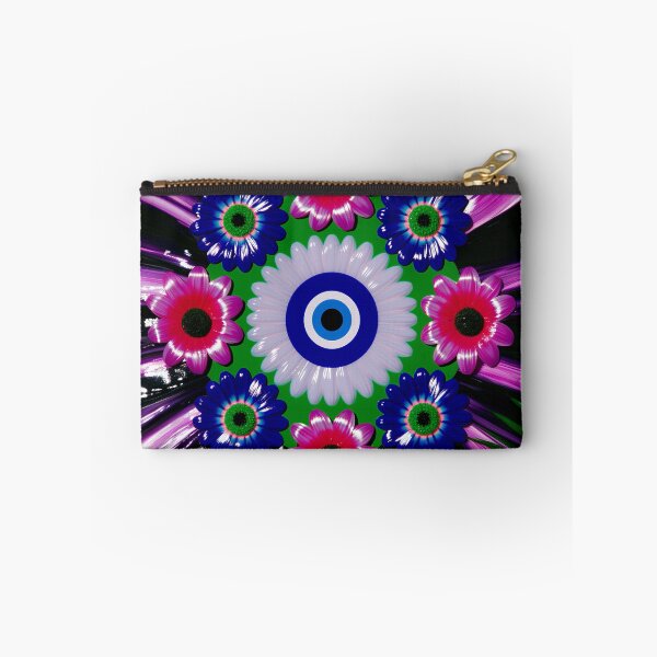 Item preview, Neon Floral Evil Eye Mandala designed and sold by bubblegoth.