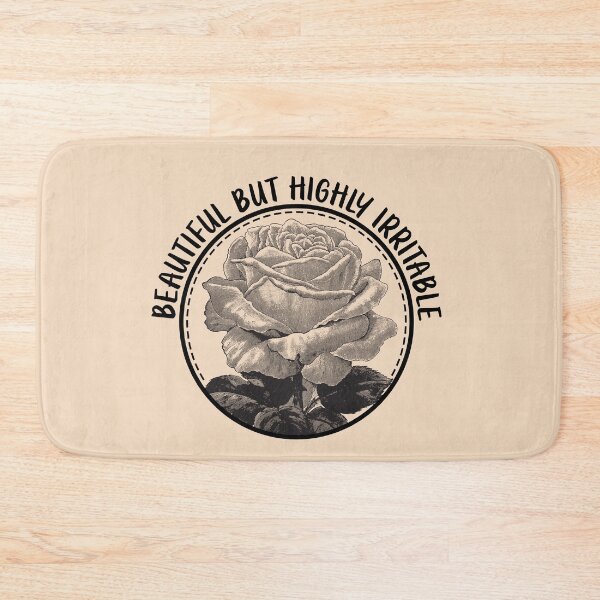 Item preview, Beautiful But Highly Irritable - Sarcastic Vintage Rose Badge designed and sold by the-Z3nith.
