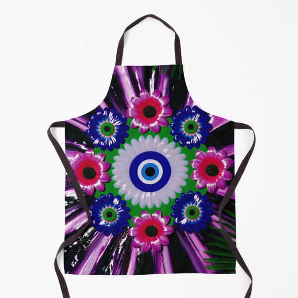 Item preview, Neon Floral Evil Eye Mandala designed and sold by bubblegoth.