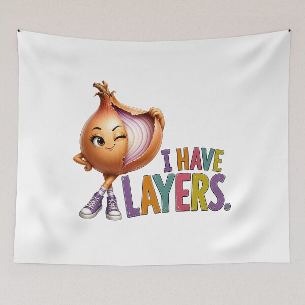 Item preview, Funny Onion Pun Shirt I Have Layers Cute Winking Onion Food Humor Vegetable Lover Gift designed and sold by RoPrincess.