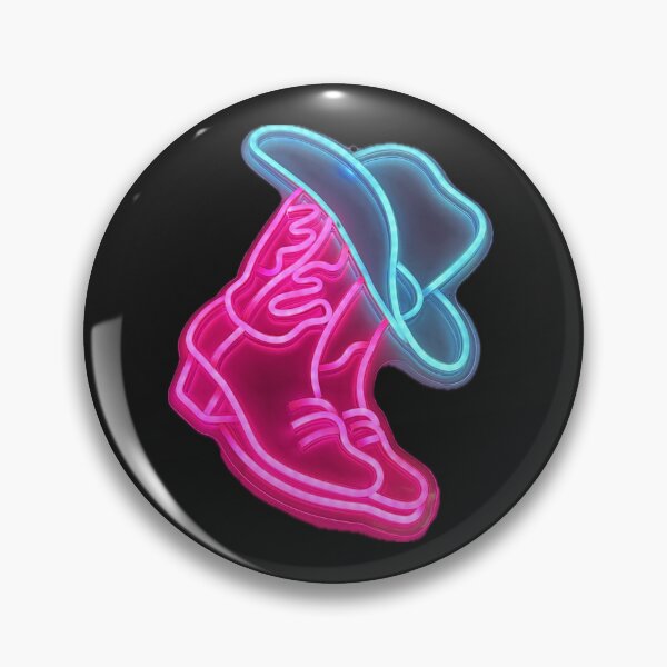Item preview, Neon Country Cowboy Hat and Boots Retro Western Glow designed and sold by Tee-Shirt-Topia.