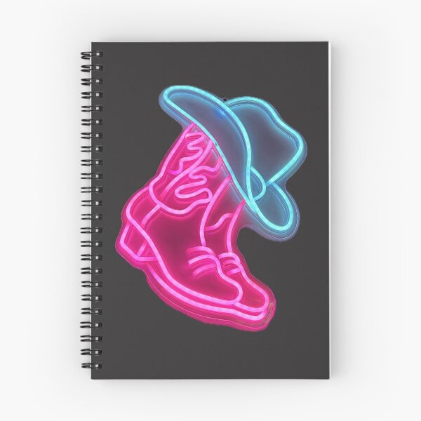 Item preview, Neon Country Cowboy Hat and Boots Retro Western Glow designed and sold by Tee-Shirt-Topia.