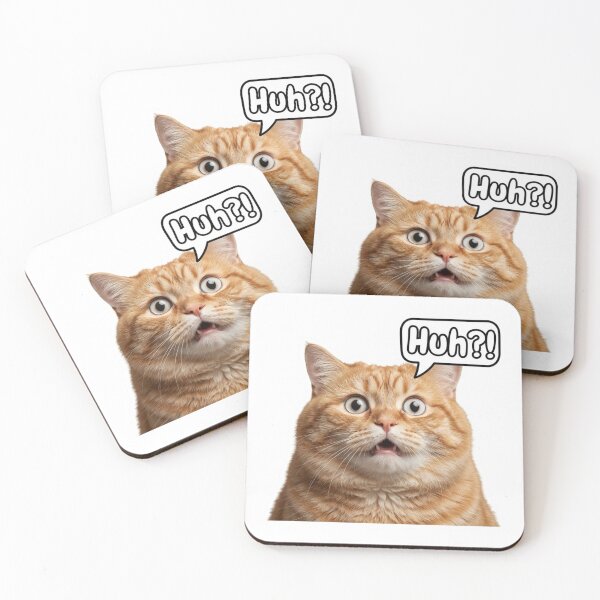 Item preview, ​"Funny Shocked Ginger Cat Huh?! Reaction Meme" designed and sold by Malalese.