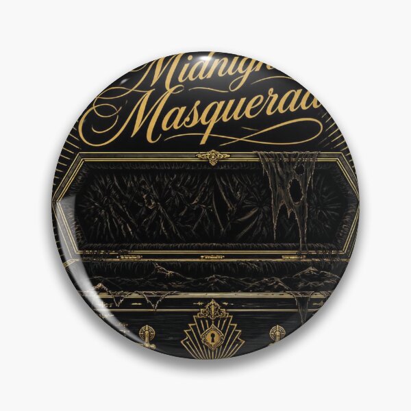 Item preview, Coffin Art Deco Halloween Shirt | Midnight Masquerade Gold Illustration designed and sold by SunnyDesign82.