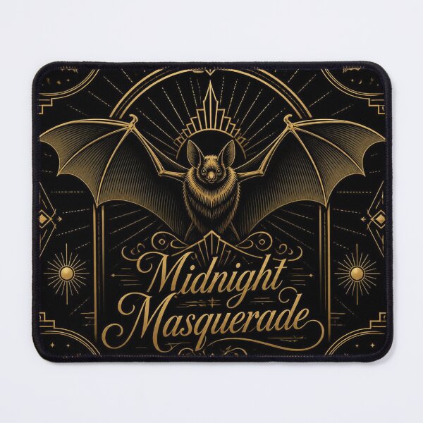 Item preview, Bat Art Deco Halloween Shirt | Midnight Masquerade Gold Illustration designed and sold by SunnyDesign82.
