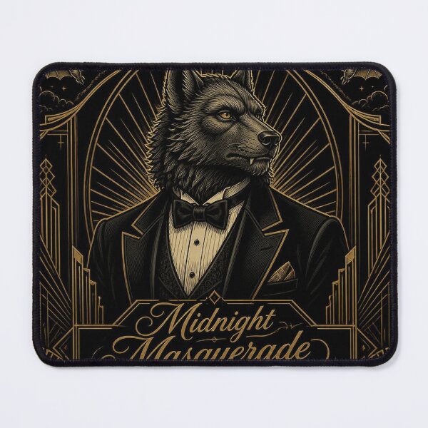 Item preview, Werewolf Art Deco Halloween Shirt | Midnight Masquerade Gold Illustration designed and sold by SunnyDesign82.