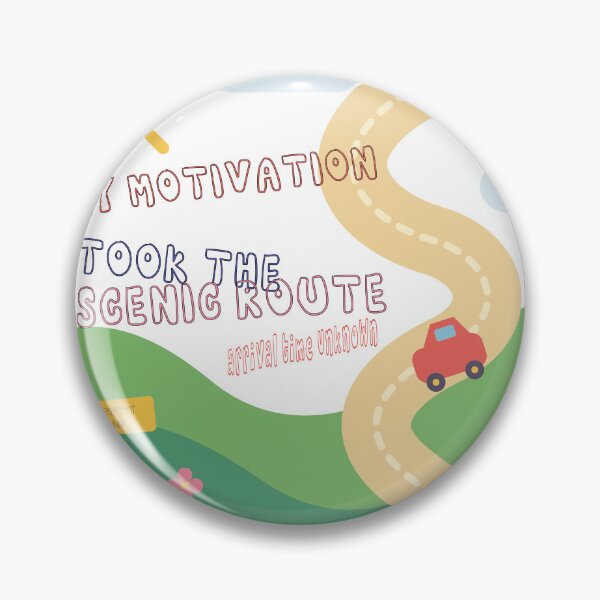 Item preview, My Motivation Took the Scenic Route – Funny Colorful Doodle Design designed and sold by FlamoArt.