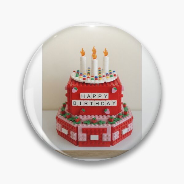 Item preview, Strawberry Birthday Cake building blocks block brick bricks party celebration children kids designed and sold by CheeseBlueprint.