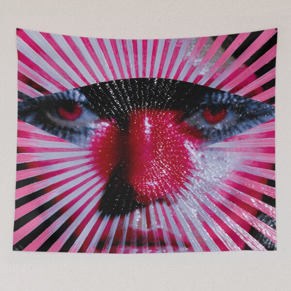 Item preview, Psychedelic Face Behind Pink Sunburst designed and sold by bubblegoth.