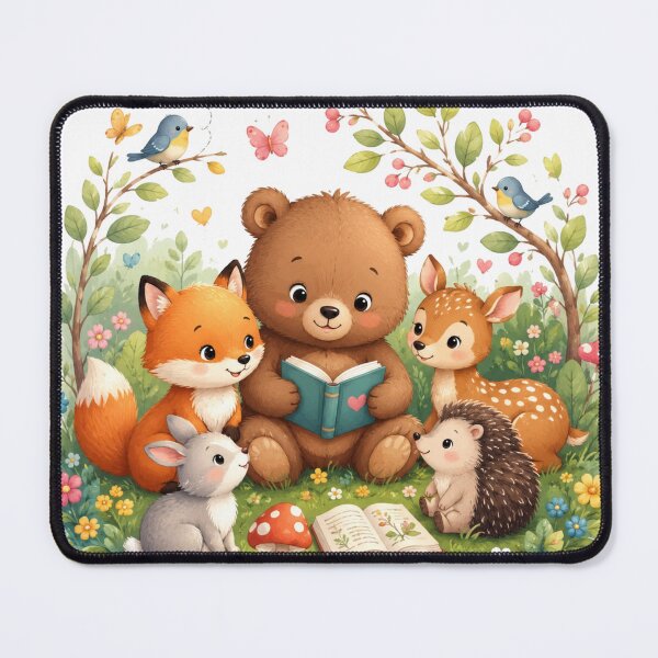 Item preview, Cute Woodland Animal Story Time | Bear, Fox, Bunny & Deer | Whimsical Forest Friends | Children's Storybook Art designed and sold by ViniSArunStudio.