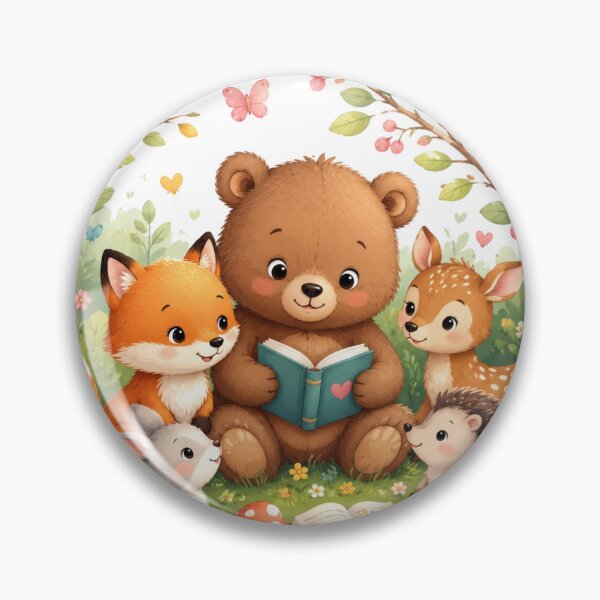 Item preview, Cute Woodland Animal Story Time | Bear, Fox, Bunny & Deer | Whimsical Forest Friends | Children's Storybook Art designed and sold by ViniSArunStudio.