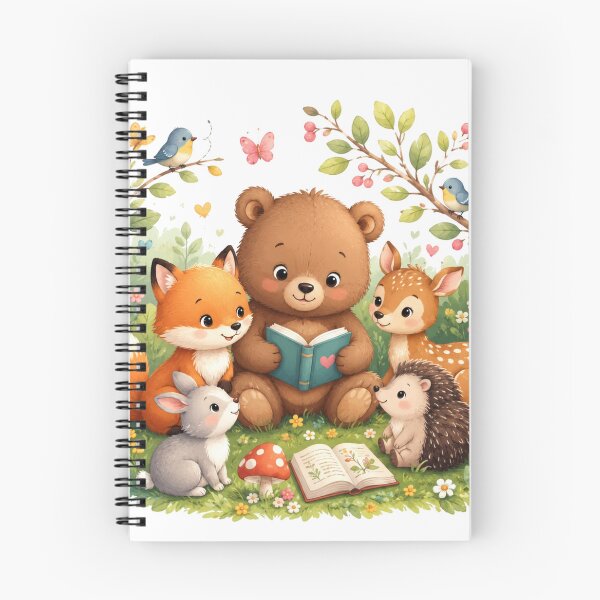 Item preview, Cute Woodland Animal Story Time | Bear, Fox, Bunny & Deer | Whimsical Forest Friends | Children's Storybook Art designed and sold by ViniSArunStudio.