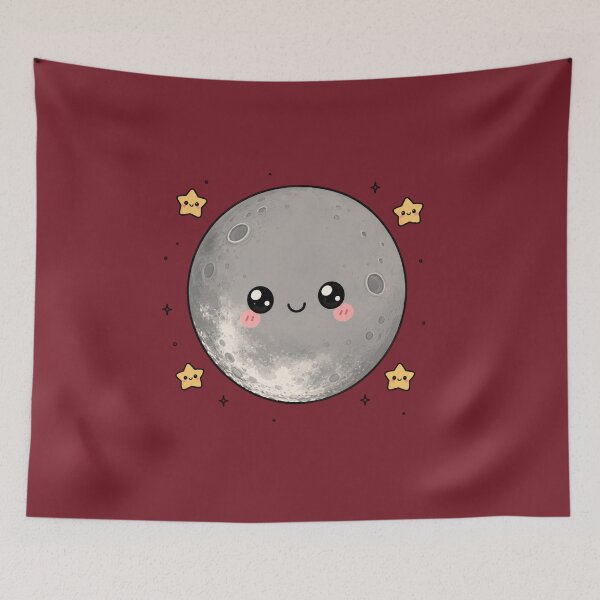 Item preview, Kawaii Moon & Stars: Happy Celestial Night designed and sold by 63Hotpeppers.