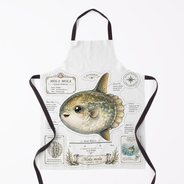 Item preview, Cute Vintage Ocean Sunfish Sticker - Mola Mola Scientific Plate designed and sold by PND7777.