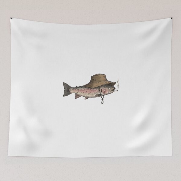 Item preview, Funny Smoking Trout Fish Fisherman Graphic T-Shirt designed and sold by Catspeachy.