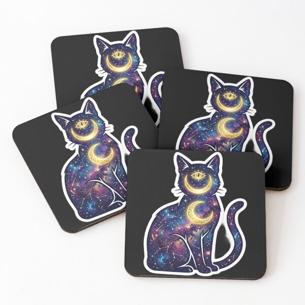 Item preview, Cosmic Occult Galaxy Cat Sticker designed and sold by CatstheticShop1.