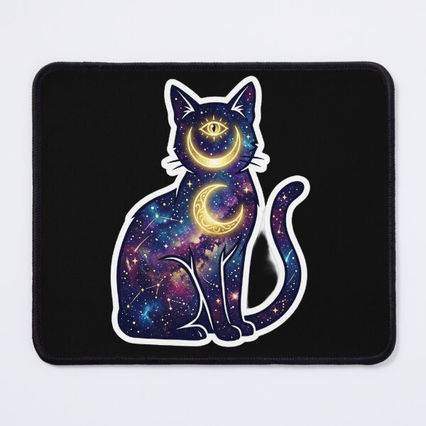 Item preview, Cosmic Occult Galaxy Cat Sticker designed and sold by CatstheticShop1.
