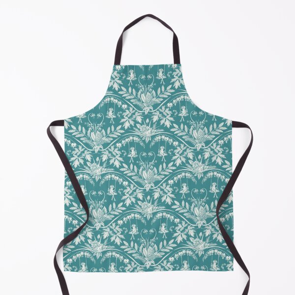 Item preview, Teal Frogs in a Flower Garden Damask - Dark designed and sold by somecallmebeth.