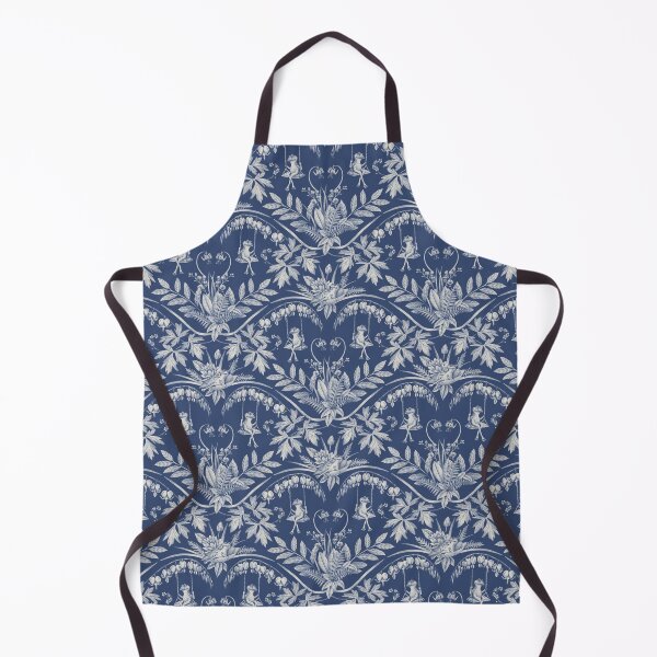Item preview, Blue Frogs in a Flower Garden Damask - Dark designed and sold by somecallmebeth.