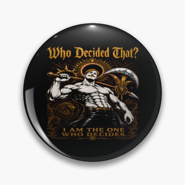 Item preview, Who Decided That?- I Am The One Who Decides - Epic Muscular Warrior - Lion & Scythe Motivational-Aesthetic Design designed and sold by Trinidesigns123.
