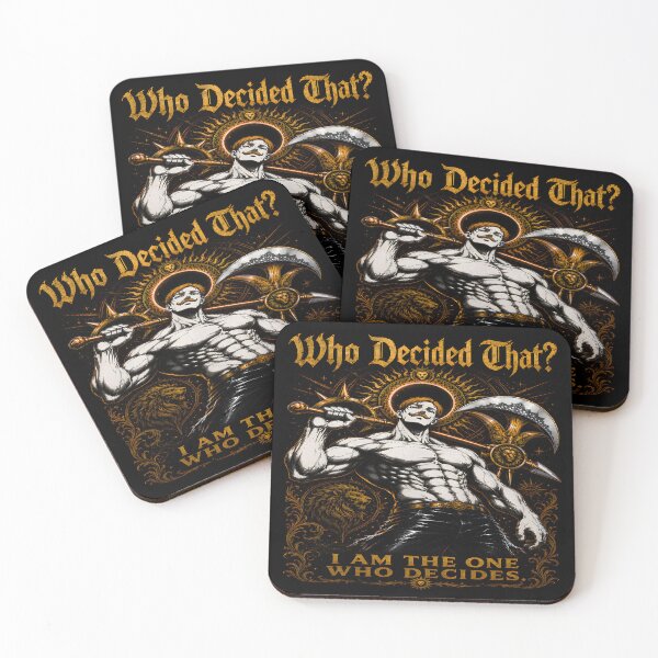 Item preview, Who Decided That?- I Am The One Who Decides - Epic Muscular Warrior - Lion & Scythe Motivational-Aesthetic Design designed and sold by Trinidesigns123.