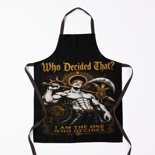 Item preview, Who Decided That?- I Am The One Who Decides - Epic Muscular Warrior - Lion & Scythe Motivational-Aesthetic Design designed and sold by Trinidesigns123.