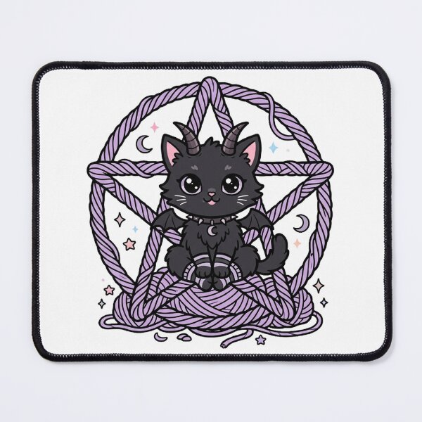 Item preview, Purr-fectly Pastel Pentagram Kitten designed and sold by CatstheticShop1.