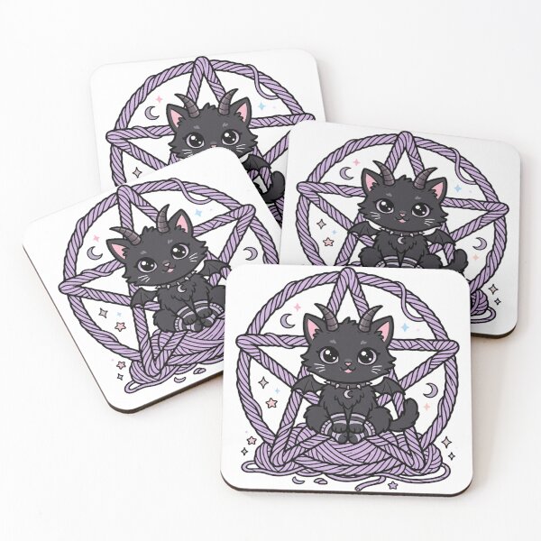 Item preview, Purr-fectly Pastel Pentagram Kitten designed and sold by CatstheticShop1.