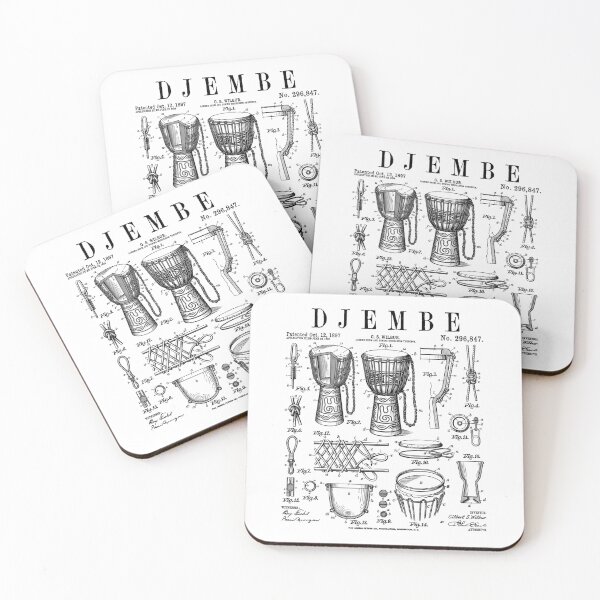 Item preview, Djembe Drum African Drummer Drumming Music Vintage Patent designed and sold by GrandeDuc.