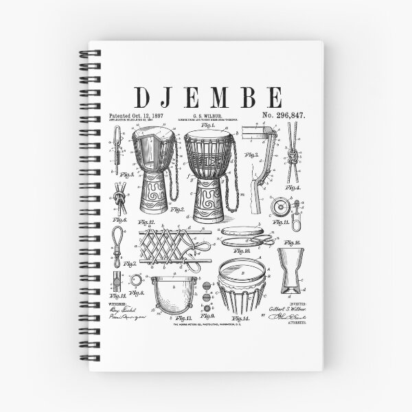 Item preview, Djembe Drum African Drummer Drumming Music Vintage Patent designed and sold by GrandeDuc.