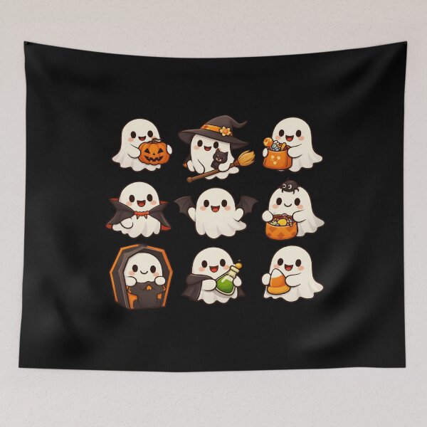 Item preview, Cute Halloween Ghost Sticker Pack Kawaii Spooky Boo Halloween Gift designed and sold by Artycom.