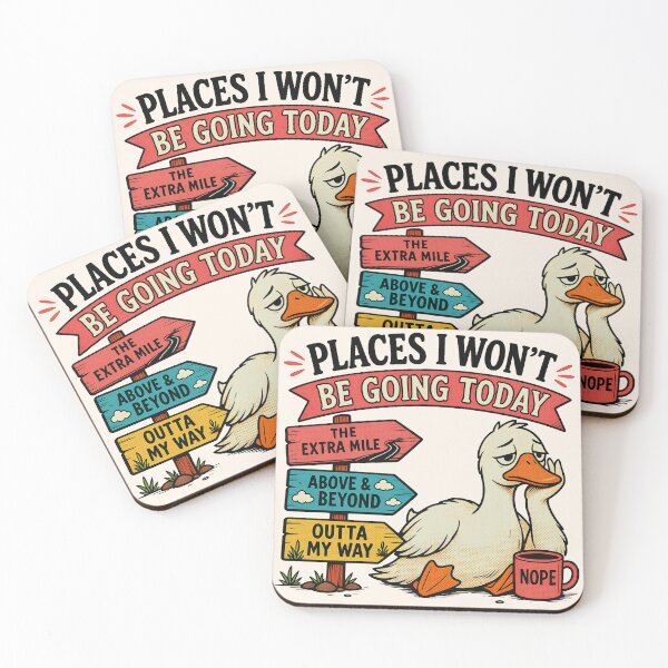 Item preview, Funny Sarcastic Lazy Tired Goose - Places I Won't Be Going Today designed and sold by legendaryskins.