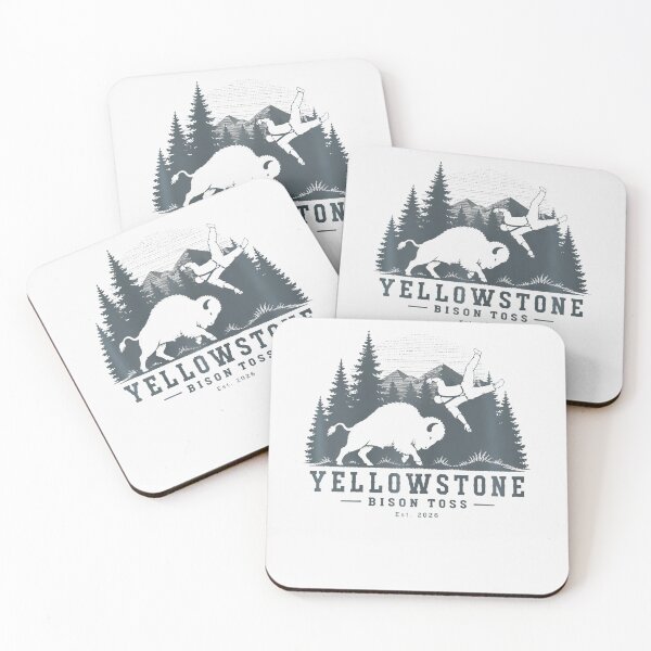 Item preview, Yellowstone National Park Bison Toss Established 2026 designed and sold by Apparel-Vortex.