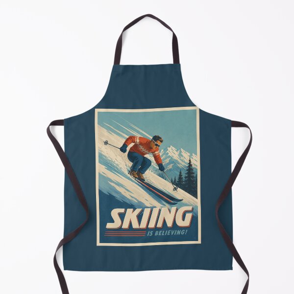 Item preview, Vintage Skiing Poster designed and sold by GoodOldVintage.