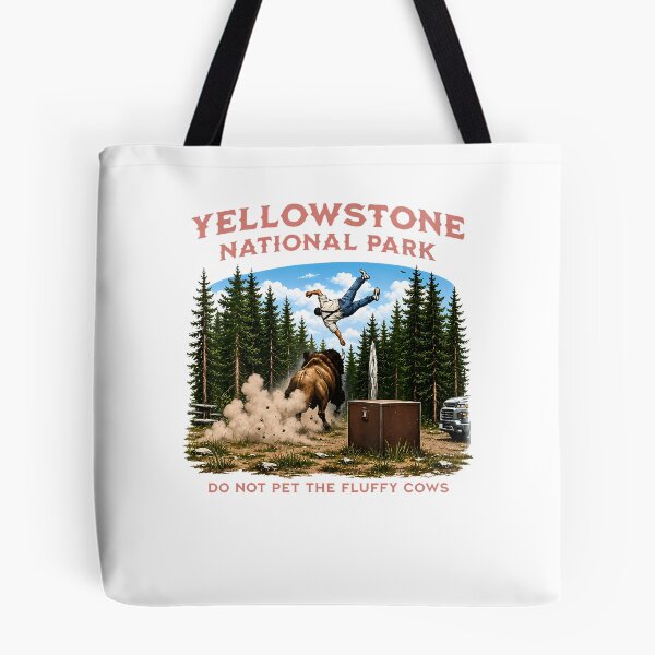 Item preview, Yellowstone National Park Do Not Pet The Fluffy Cows Vintage designed and sold by Apparel-Vortex.