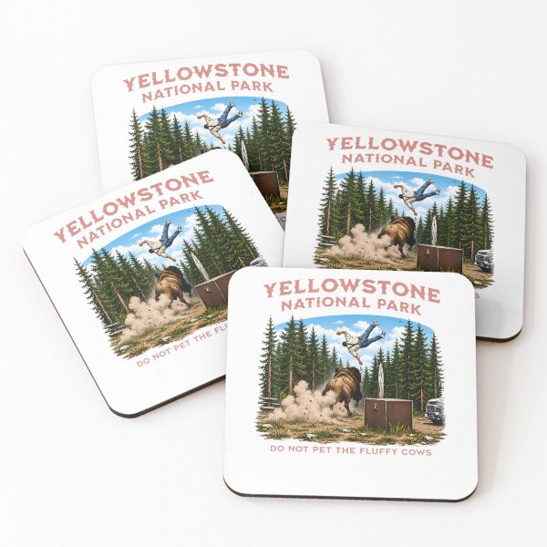 Item preview, Yellowstone National Park Do Not Pet The Fluffy Cows Vintage designed and sold by Apparel-Vortex.